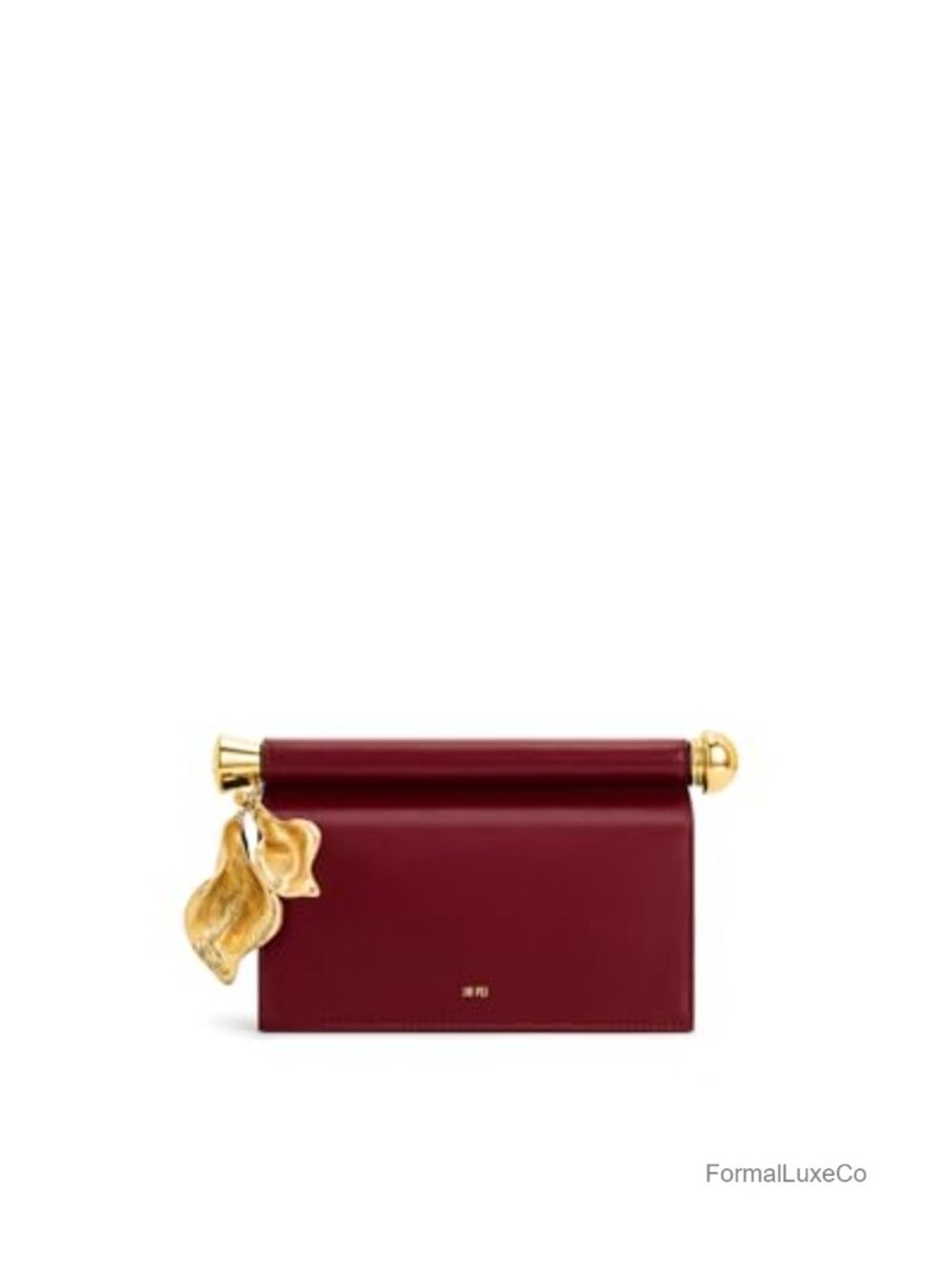 JW PEI Holly Vegan Leather Clutch with Metal Pendant Embellishment